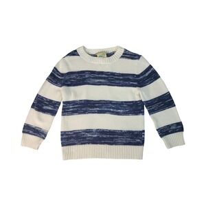 Thereabouts Kids Navy Blue White Striped 100% Cotton Crewneck Sweater XXS 4-5